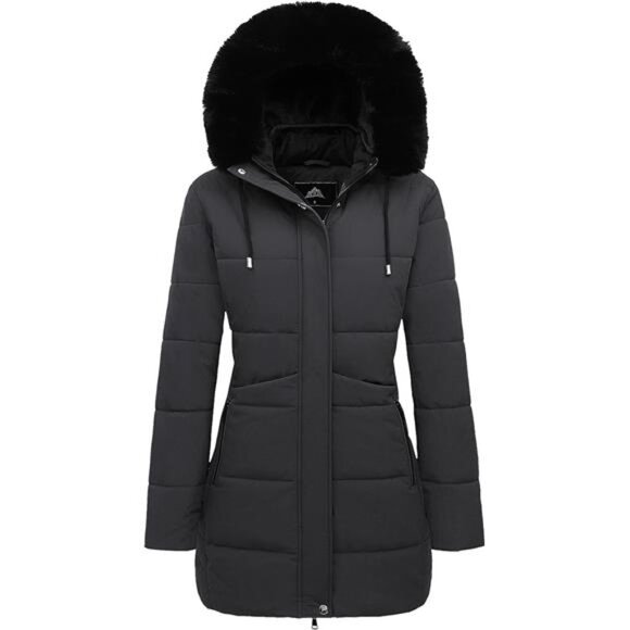 Women's Winter Puffer Coat Jacket Waterproof Charcoal - Picture 1 of 6